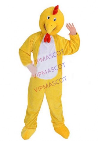 Hot sale Foam Adult cartoon character cute yellow chicken Mascot Costume Halloween party costumes
