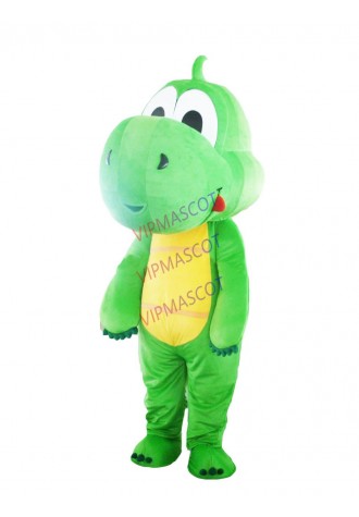 Hot sale Cute Adult cartoon character lovely green dragon Mascot Costume fancy dress party costumes
