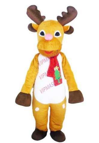 Hot sale Cute Character Adult lovely christmas deer Mascot Costume fancy dress Halloween party costume