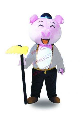 Hot sale Adult Cartoon Character cute lovely pig Mascot Costume Hallooween party costume