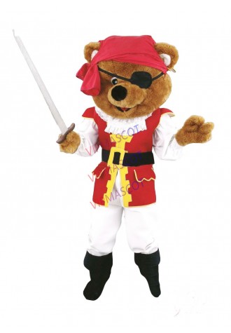 Cute Custom made Cartoon Character Adult customized Pirate Bear Dress cosplay Halloween  Party Costume