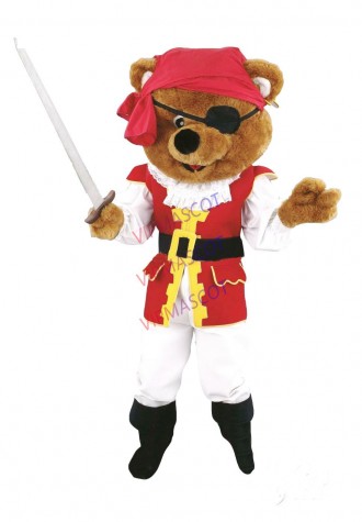 Cute Custom made Cartoon Character Adult customized Pirate Bear Dress cosplay Halloween  Party Costume
