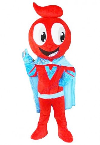 Hot sale Cute Adult cute Red superman mascot costume fancy dress Halloween party costumes