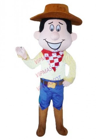 New arrival Foam Adult lovely cartoon brown hat boy mascot costume fancy dress party costumes adult size