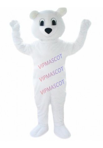 Hot sale Foam new Cartoon lovely Character cute white bears mascot Costume fancy dress costume Adult size