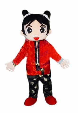 Hot sale Foam Adult cute little girl mascot mascot costume fancy dress party costumes adult size