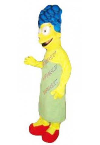 Cute Cartoon Character Adult Marge Simpson Dress cosplay Halloween  Party Costume