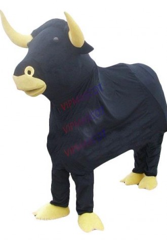 Hot sell Foam Custom made Cartoon Character Adult black cow Mascot Fancy Dress cosplay Halloween  Party Costume
