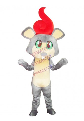 Hot sale Cute Cartoon Character Adult cute grey mouse Mascot Costume fancy dress party costume