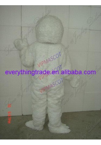 Hot selling Cute Adult cartoon character lovely white monster Mascot Costume fancy dress party costumes