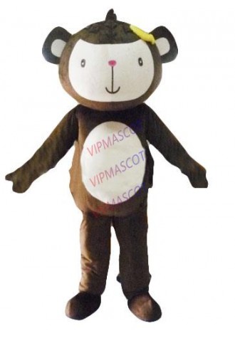 New arrival Adult lovely cartoon dark brown monkey mascot costume fancy dress party costumes adult size