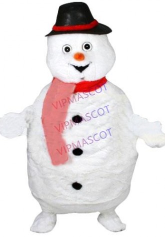 Hot sale Cute Adult cartoon character cute wear hat snowman Mascot Costume Halloween party costumes adult size