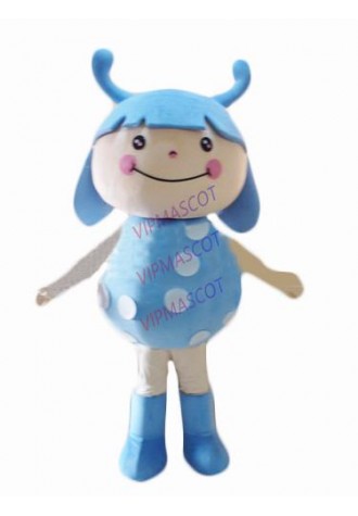 Hot selling Cute Adult cartoon lovely blue girl baby mascot costume suit fancy dress party costumes adult size