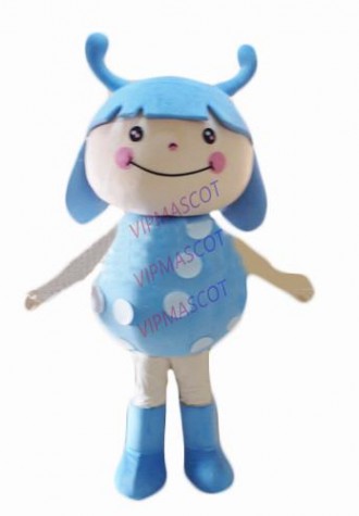 Hot selling Cute Adult cartoon lovely blue girl baby mascot costume suit fancy dress party costumes adult size