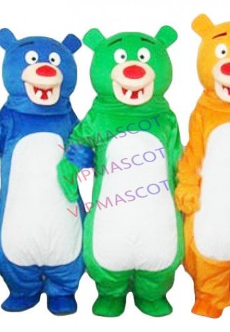 Hot sale Cute Cartoon Character Adult Three Brothers Bears Mascot Costune Fancy Dress Festivals