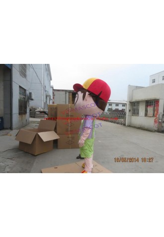 Hot sale Foam Cartoon Character Adult cute glass boy Mascot Costume fancy dress party costume