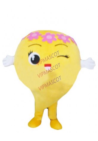 Hot sale Cute Adult cartoon cute yellow happy doll mascot costume suit fancy dress mascot party costumes