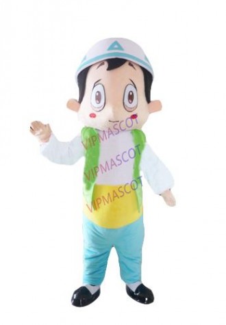 Hot sale Adult cute white hat boy mascot fancy dress suit costumes cartoon party costumes adult size