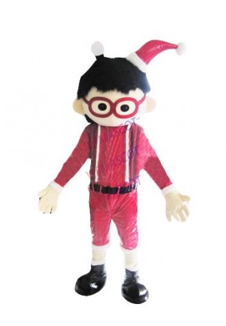 New arrival Adult cute glass little boy mascot fancy dress suit costumes cartoon party costumes adult size