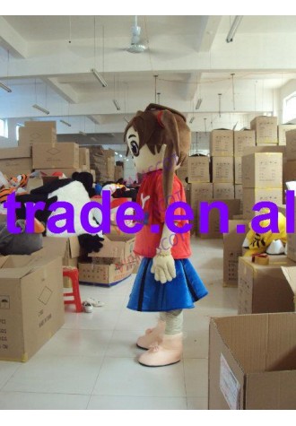 New arrival Cute Adult lovely long hair girl mascot fancy dress costumes cartoon party costumes adult size