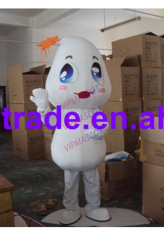 NEW Cute Adult lovely little white doll mascot fancy dress costumes Halloween cartoon party costumes