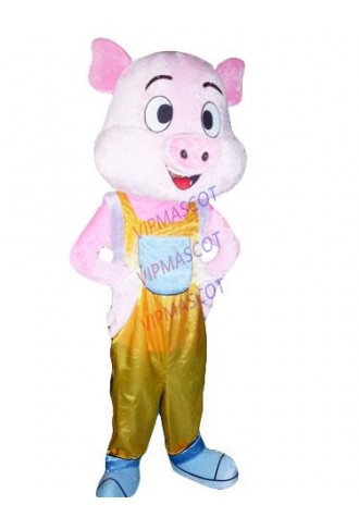 Hot selling Adult cute big eyes pig mascot fancy dress suit costumes cartoon party costumes