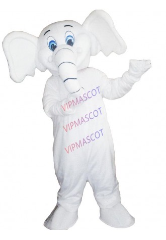 Hot sale Cute Cartoon Character Adult Professional New White Elephant Mascot Costume Fancy Dress Adult Size