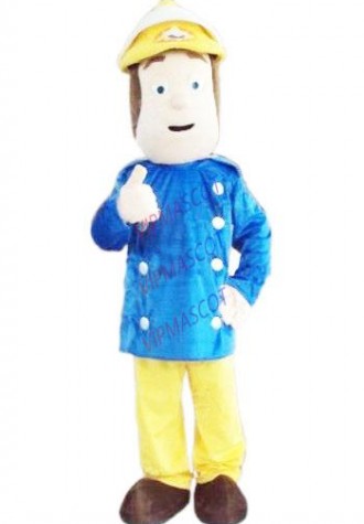 Hot sale Cute Cartoon Character Adult Handsome Fireman Mascot Costune Fancy Dress Festivals Adult size