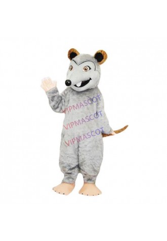 Hot selling Cute Adult cute Gray long-haired rat Mouse Mascot Costume Halloween Cartoon Party Outfits Fancy Dress