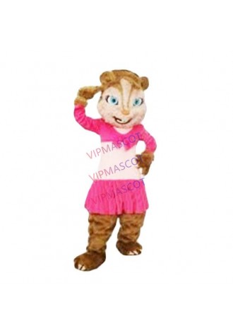 Hot selling  Cute Adult cute pink Squirrel mascot cartoon clothing custom custom word size