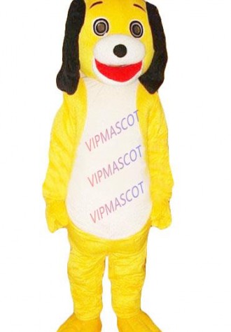 Hot sale Cute Adult Professional New Yellow Dog Mascot Costume Adult Size Fancy Dress Cartoon Outfit Suit