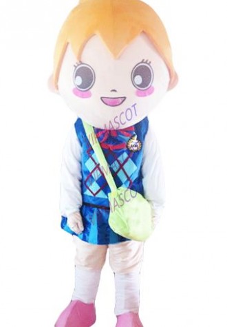 Hot sale! pink mascot costumes Ah cloth pierced the little girl for sale anime carnival costume Halloween Dress kids party