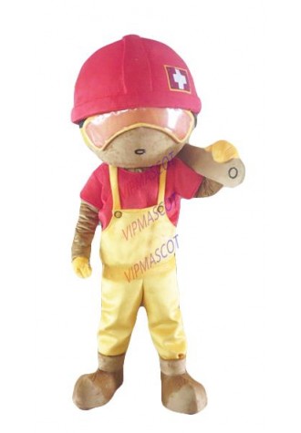 Red Hat boy Adult Size Mascot Costume Halloween Christmas Mascot Costume
