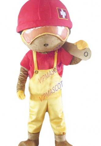Red Hat boy Adult Size Mascot Costume Halloween Christmas Mascot Costume