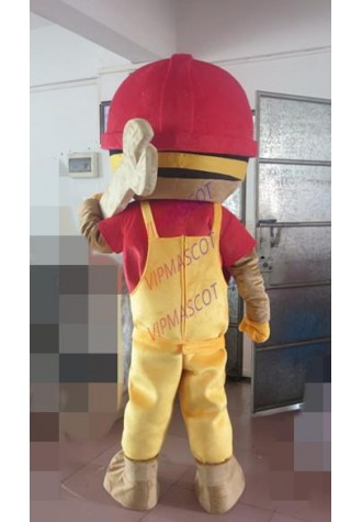Red Hat boy Adult Size Mascot Costume Halloween Christmas Mascot Costume