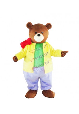 Latest high quality Yellow Bear Adult Size cartoon Mascot Costume Fancy Dress Animal mascot costume Holiday special clothing