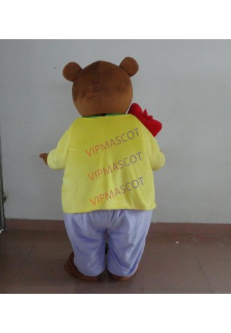 Latest high quality Yellow Bear Adult Size cartoon Mascot Costume Fancy Dress Animal mascot costume Holiday special clothing