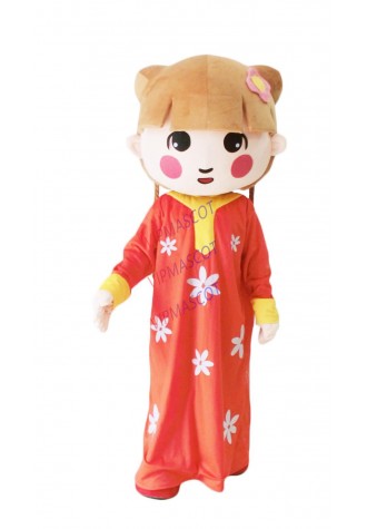 arab girl mascot costume red dress girl costumes for Halloween party costumes
