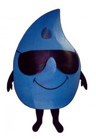 Water Drop with Sunglass Mascot Costume Fancy Dress EPE Free Ship Adult Size