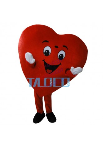 New Red Love Heart Mascot Costume Christmas Party Dress Adult Size Free Shipping