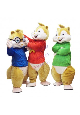 Factory Direct Sale Alvin and the Chipmunk Characters Cartoon Mascot Costume