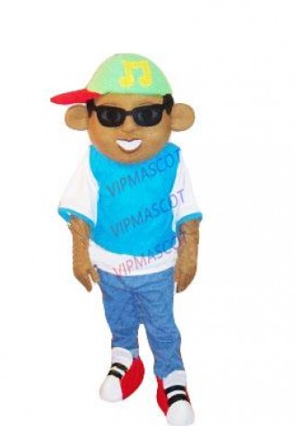 Happy DJ Boy Mascot Costume Adult Anime Cosply DJ Theme Custom XMAS HALLOWEEN Carnival MASCOTTE COSTUMES FANCY DRESS SUIT 1718
