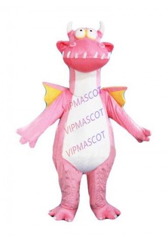 pink dino pterosaurs mascot costume adult size dragon dinosaur theme anime cosplay costumes carnival fancy dress 2570