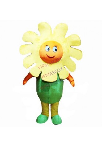 little yellow sun flower mascot costume adult size cartoon wild flower theme school performing costumes carnival fancy 2602