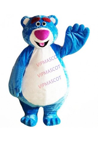 Hot Cartoon Character Blue Bear mascot costume adult size high quality Bear theme carnival fancy dress kits 2493