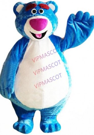 Hot Cartoon Character Blue Bear mascot costume adult size high quality Bear theme carnival fancy dress kits 2493
