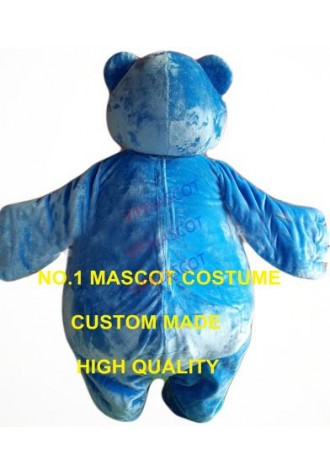 Hot Cartoon Character Blue Bear mascot costume adult size high quality Bear theme carnival fancy dress kits 2493