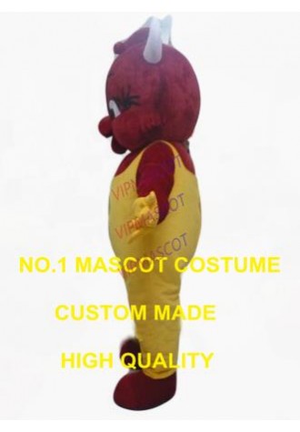 little red bull mascot costume adult size cutomizable cartoon cattle theme anime cosplay costumes carnival fancy dress 2531