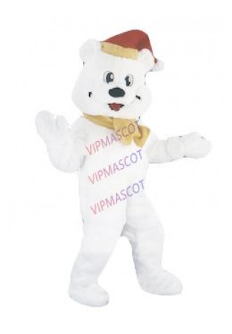 New Arrival High Quality Holiday White Bear MASCOT Costumes Cartoon Polar Bear carnival Fancy Dress Kits suit SW2485