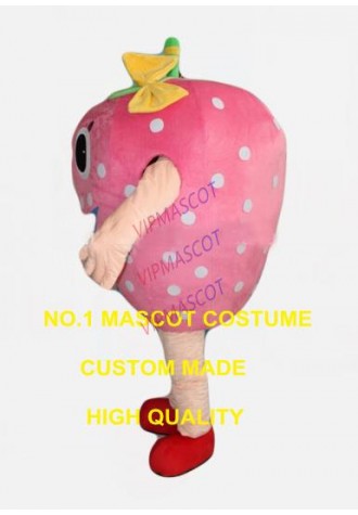 sweet pink strawberry girl mascot costume adult size cartoon strawberry fruit theme anime cosplay costumes carnival fancy 2601